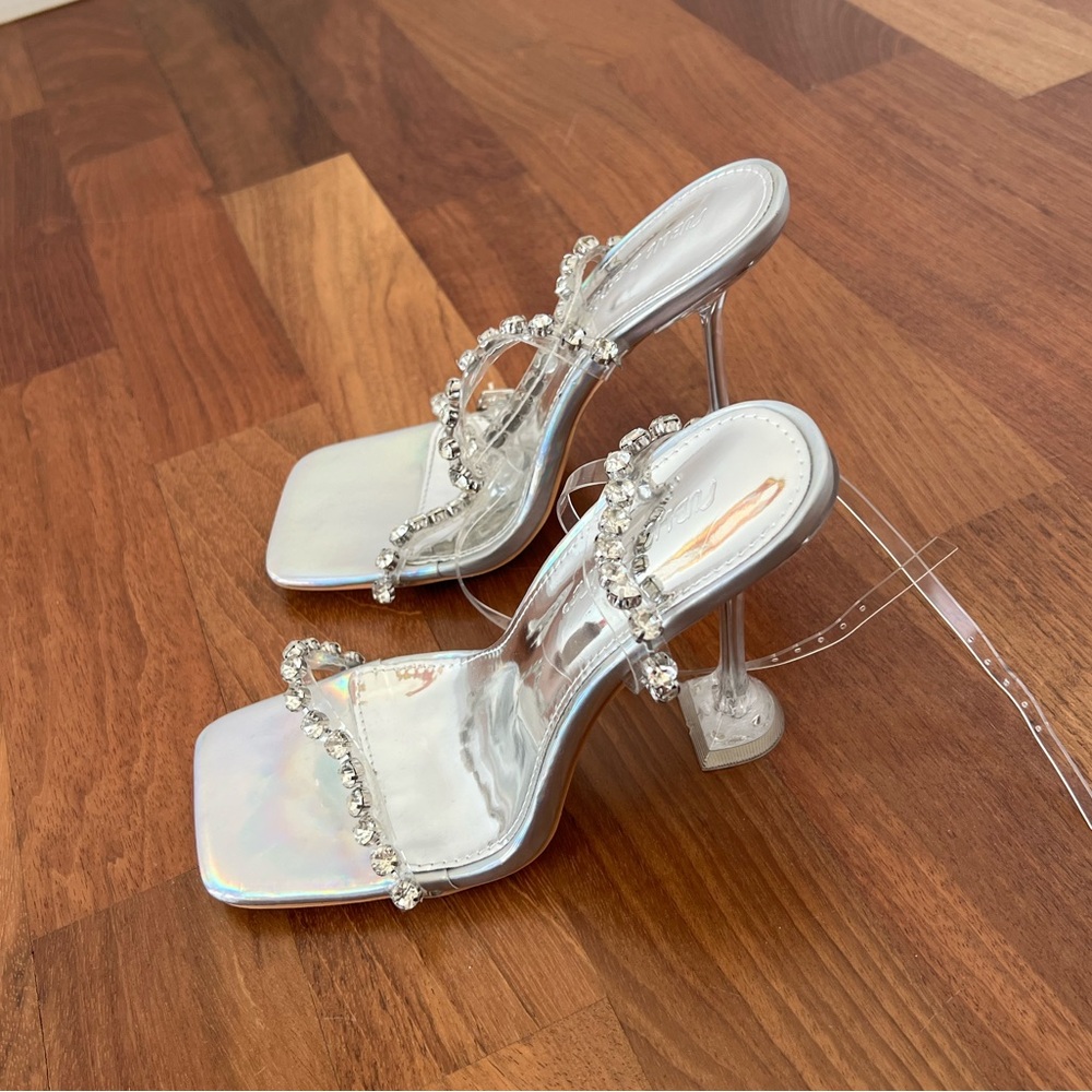 Elegant Silver Women's Heels